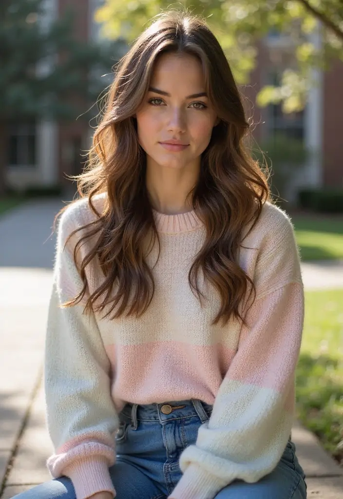50 Easy Hairstyle Ideas for School Girls 20 50 Easy Hairstyle Ideas for School Girls - 20. Layered Waves