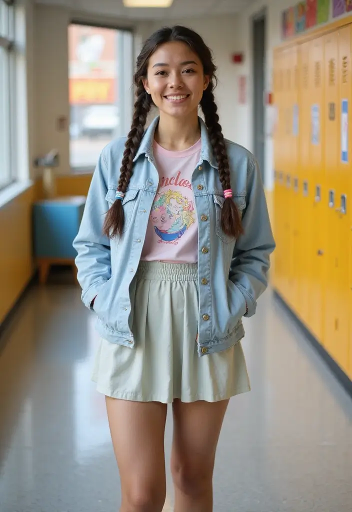 50 Easy Hairstyle Ideas for School Girls 6 50 Easy Hairstyle Ideas for School Girls - 6. Double French Braids
