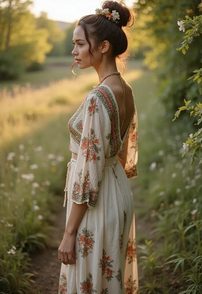 50 Easy Hairstyles for Short Hair That Look Effortlessly Chic - 45. Boho Chic Updo