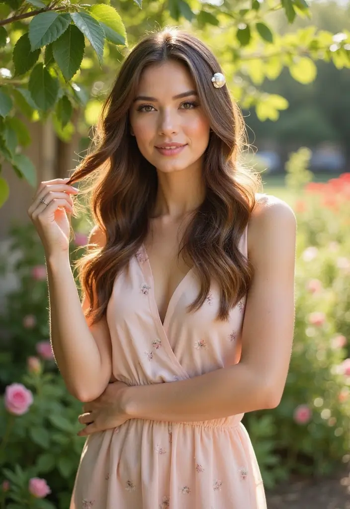 50 Easy Hairstyles for Short Hair That Look Effortlessly Chic - 48. Dreamy Waves with Hair Clip
