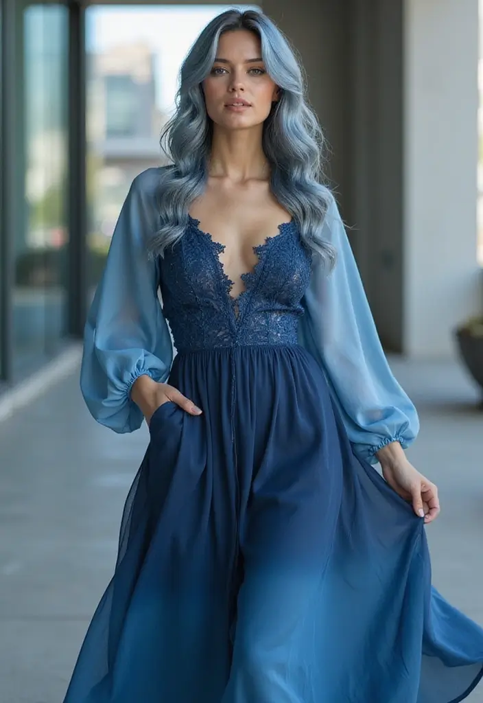 50 Funky Hair Color Ideas for a Bold and Unique Style - 16. Steel Blue