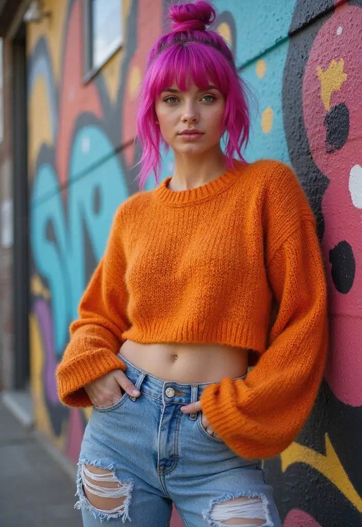50 Funky Hair Color Ideas for a Bold and Unique Style - 25. Bright Magenta