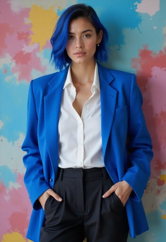 50 Funky Hair Color Ideas for a Bold and Unique Style - 29. Bright Indigo