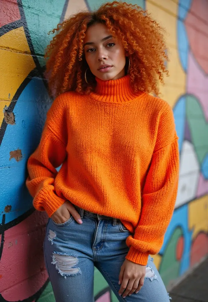 50 Funky Hair Color Ideas for a Bold and Unique Style - 31. Electric Orange