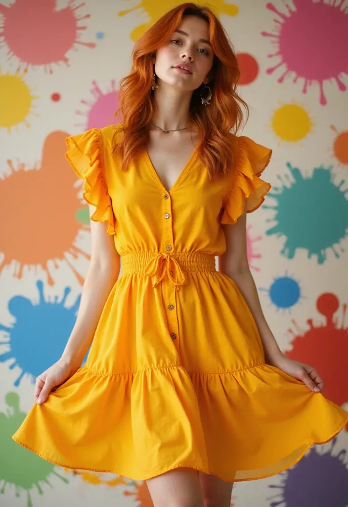 50 Funky Hair Color Ideas for a Bold and Unique Style - 33. Vibrant Saffron