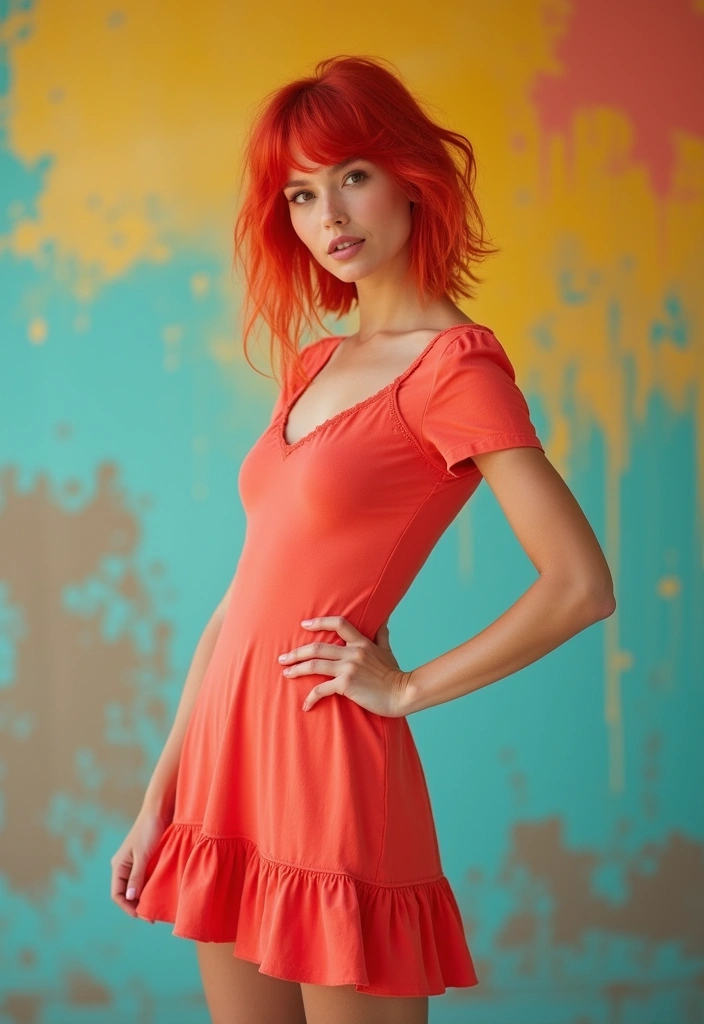50 Funky Hair Color Ideas for a Bold and Unique Style - 36. Bright Poppy