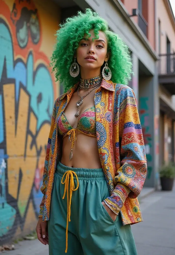 50 Funky Hair Color Ideas for a Bold and Unique Style - 4. Funky Green Tones