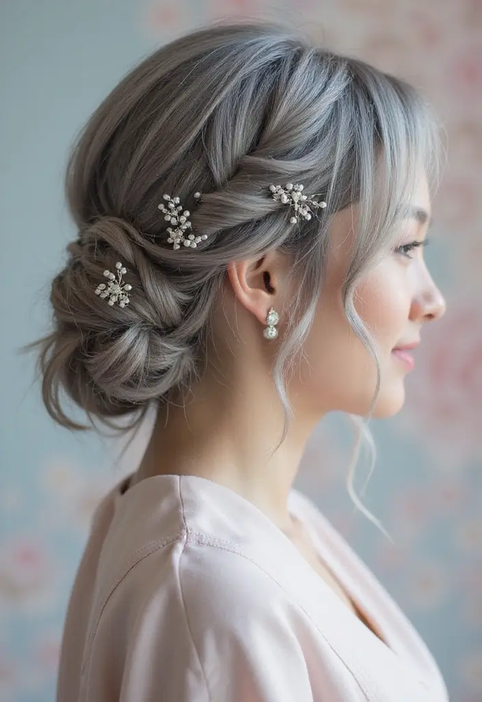 50 Gorgeous Gray Hair Color Ideas That Feel Modern 10 50 Gorgeous Gray Hair Color Ideas That Feel Modern - 10. Elegant Gray Updo