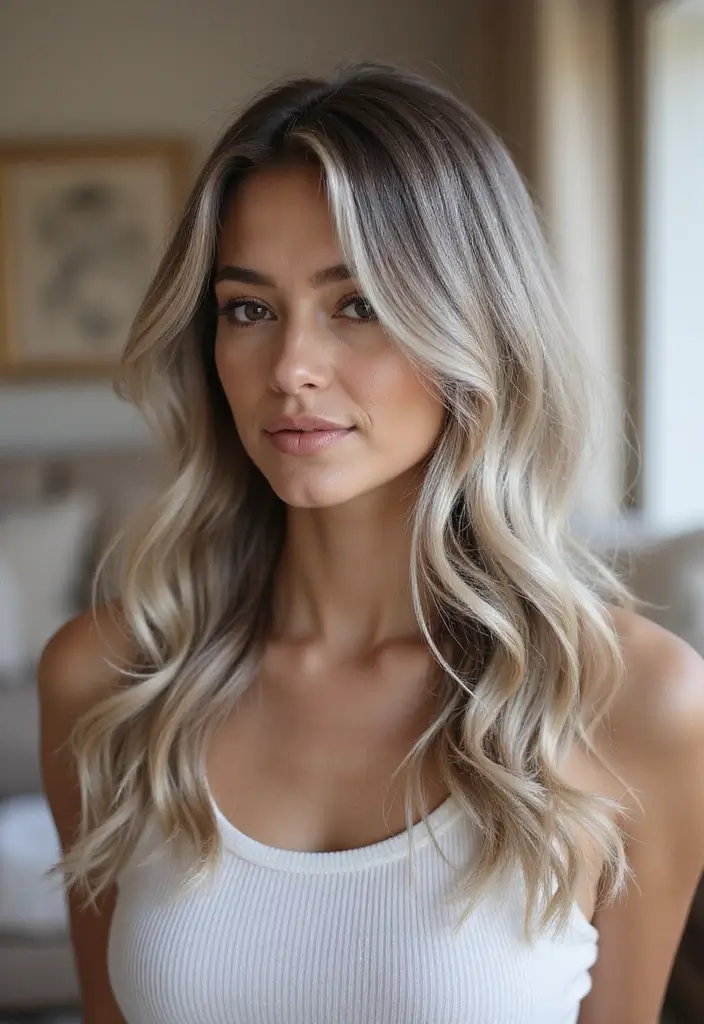 50 Gorgeous Gray Hair Color Ideas That Feel Modern 18 50 Gorgeous Gray Hair Color Ideas That Feel Modern - 18. Soft Gray with Caramel Balayage