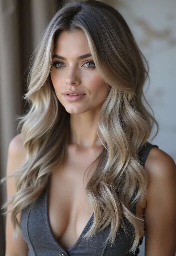 50 Gorgeous Gray Hair Color Ideas That Feel Modern 23 50 Gorgeous Gray Hair Color Ideas That Feel Modern - 23. Elegant Gray with Gold Highlights