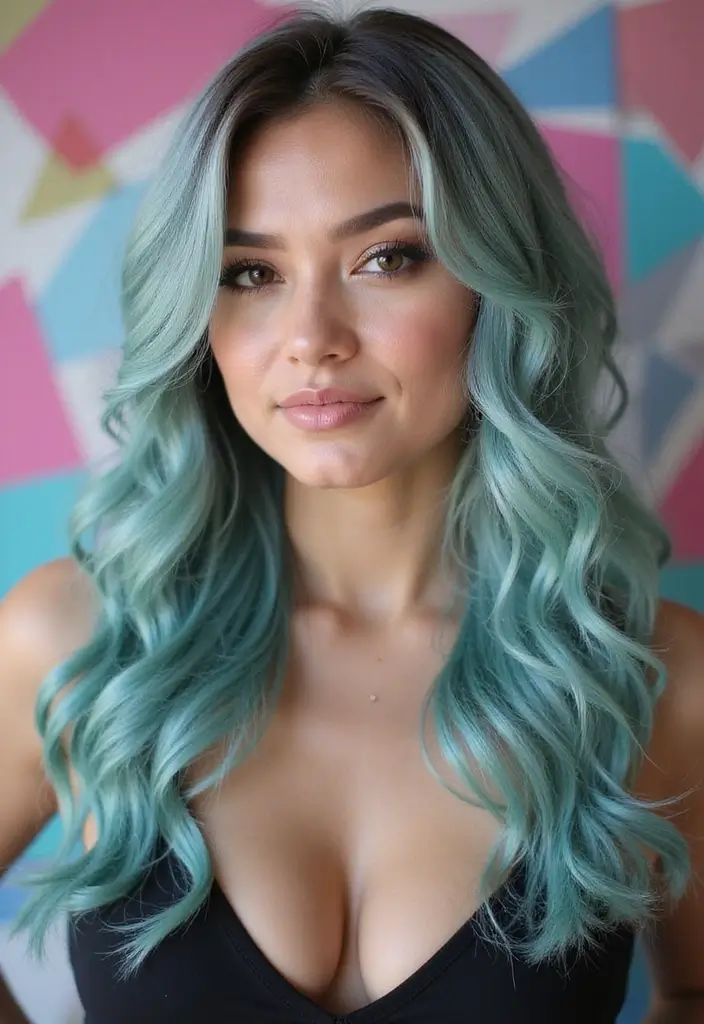 50 Gorgeous Gray Hair Color Ideas That Feel Modern 34 50 Gorgeous Gray Hair Color Ideas That Feel Modern - 34. Gray with Soft Teal Accents