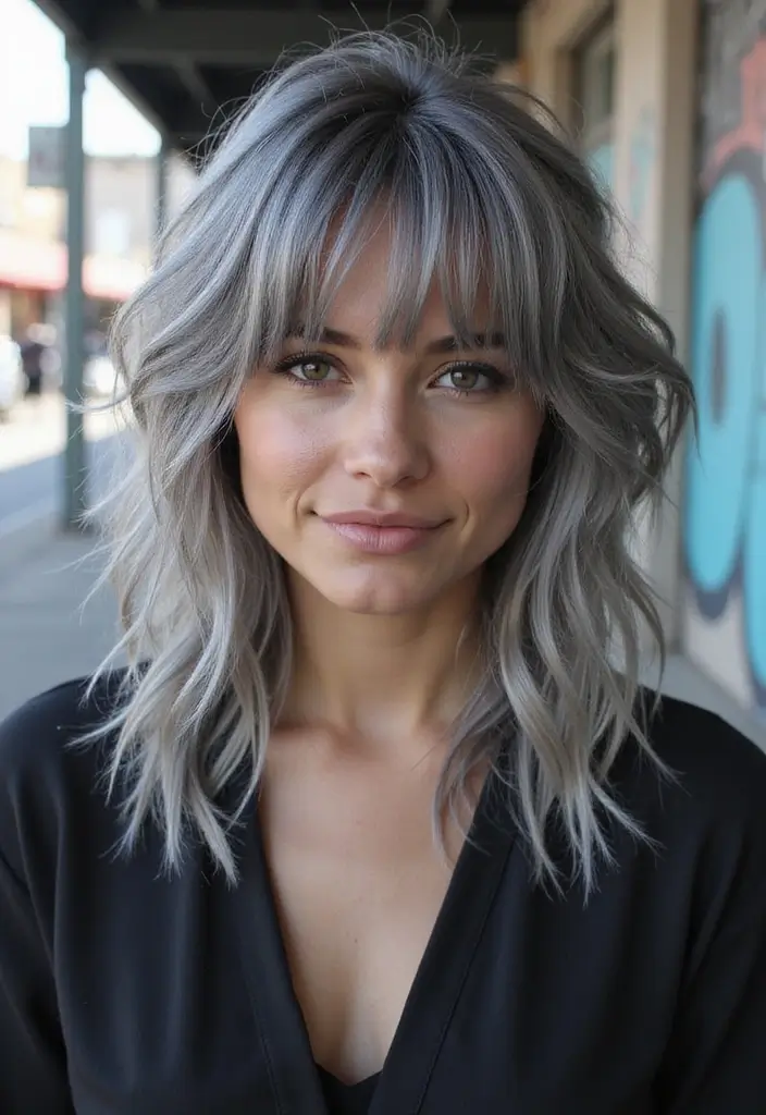 50 Gorgeous Gray Hair Color Ideas That Feel Modern 35 50 Gorgeous Gray Hair Color Ideas That Feel Modern - 35. Distressed Gray Look