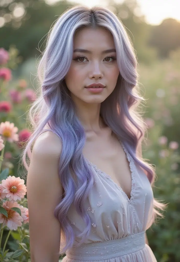 50 Gorgeous Gray Hair Color Ideas That Feel Modern 38 50 Gorgeous Gray Hair Color Ideas That Feel Modern - 38. Gray Hair with Lavender and Blue Ombre