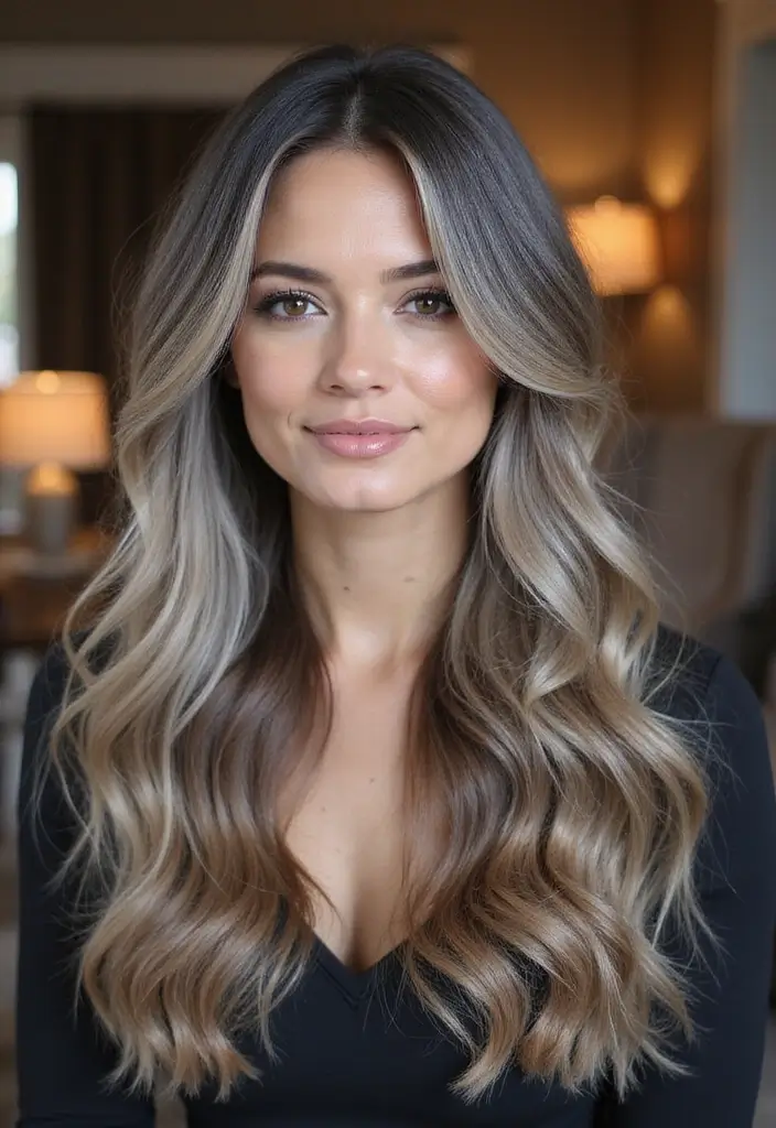 50 Gorgeous Gray Hair Color Ideas That Feel Modern 43 50 Gorgeous Gray Hair Color Ideas That Feel Modern - 43. Gray with Warm Amber Highlights