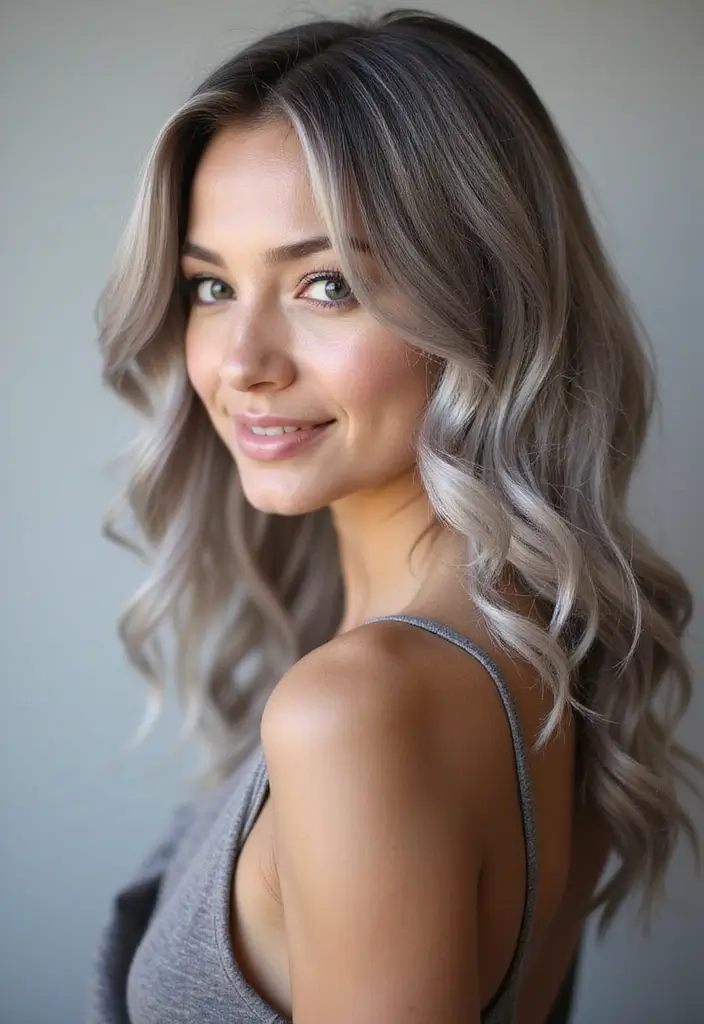 50 Gorgeous Gray Hair Color Ideas That Feel Modern 46 50 Gorgeous Gray Hair Color Ideas That Feel Modern - 46. Gray with Subtle Silver Foil Highlights