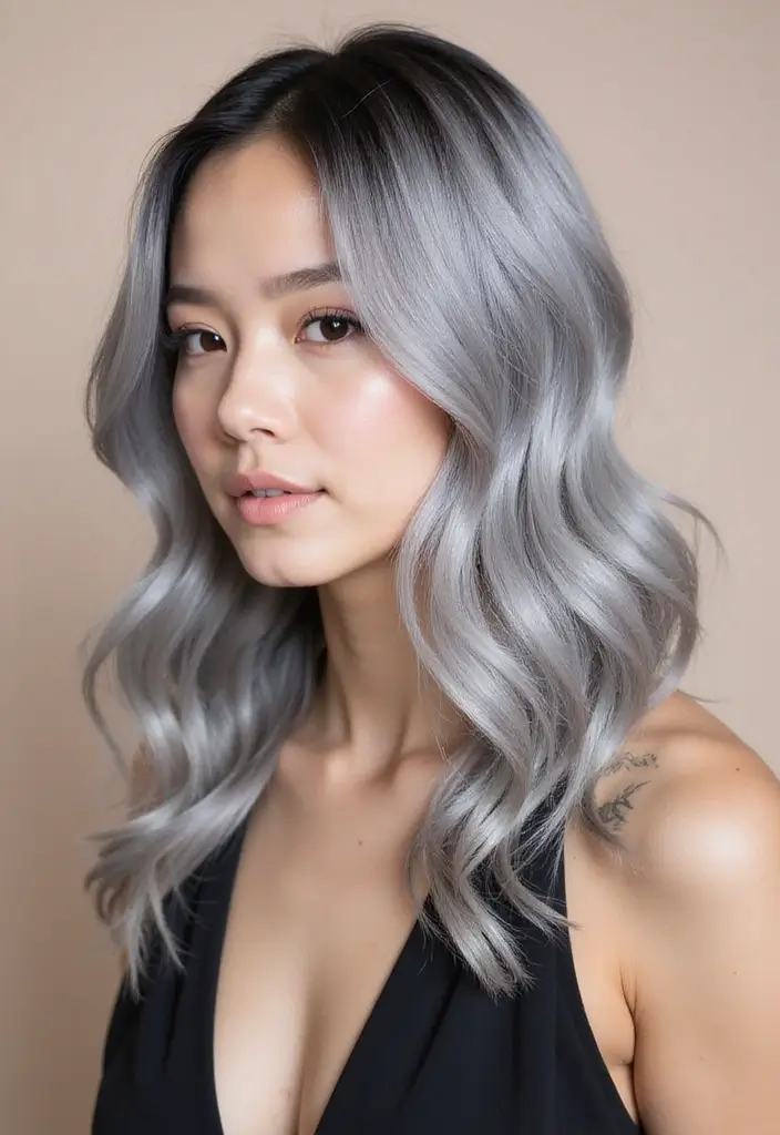 50 Gorgeous Gray Hair Color Ideas That Feel Modern 5 50 Gorgeous Gray Hair Color Ideas That Feel Modern - 5. Soft Silver Layered Cut