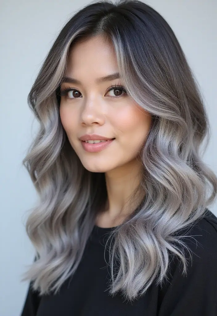50 Gorgeous Gray Hair Color Ideas That Feel Modern 7 50 Gorgeous Gray Hair Color Ideas That Feel Modern - 7. Frosted Gray Highlights