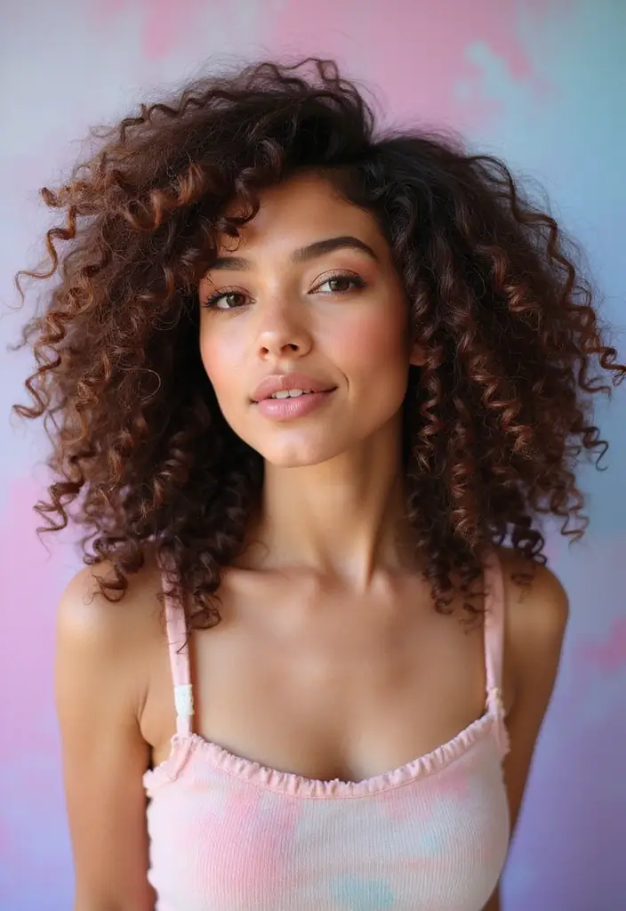 50 Gorgeous Hairstyles with Curly Hair That Pop - 1. Bouncy Curls with a Twist
