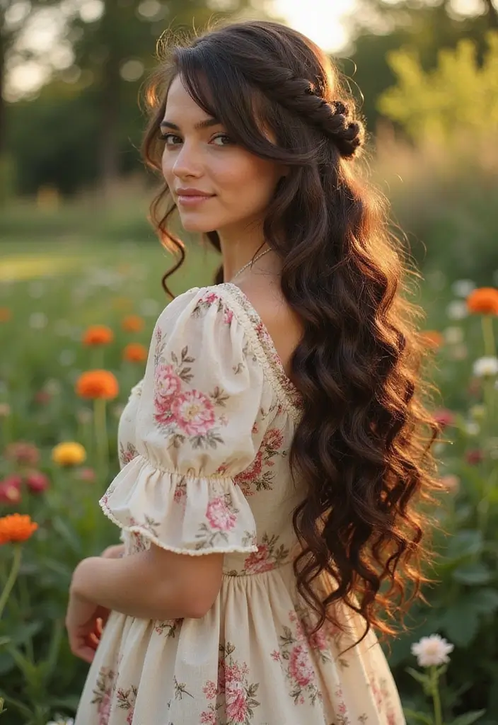 50 Gorgeous Hairstyles with Curly Hair That Pop - 17. Curly Side Braid