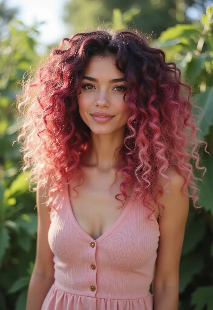 50 Gorgeous Hairstyles with Curly Hair That Pop - 41. Curly Hair with Ombre