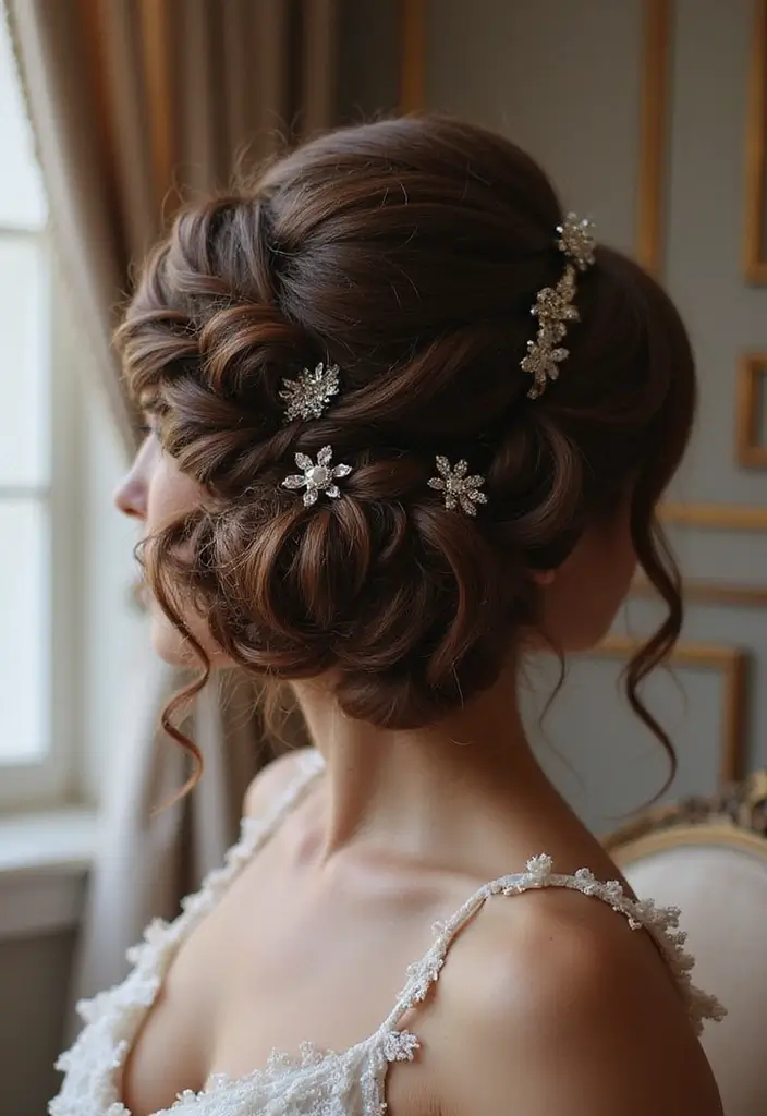 50 Gorgeous Hairstyles with Curly Hair That Pop - 6. Curly Updo for Special Occasions