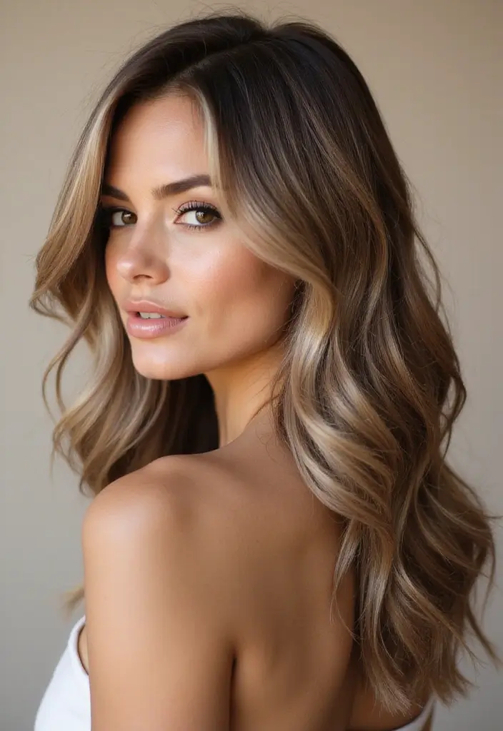 50 Hair Color Ideas for Brunettes That Always Work 26 50 Hair Color Ideas for Brunettes That Always Work - 26. Soft Brown with Silver Highlights