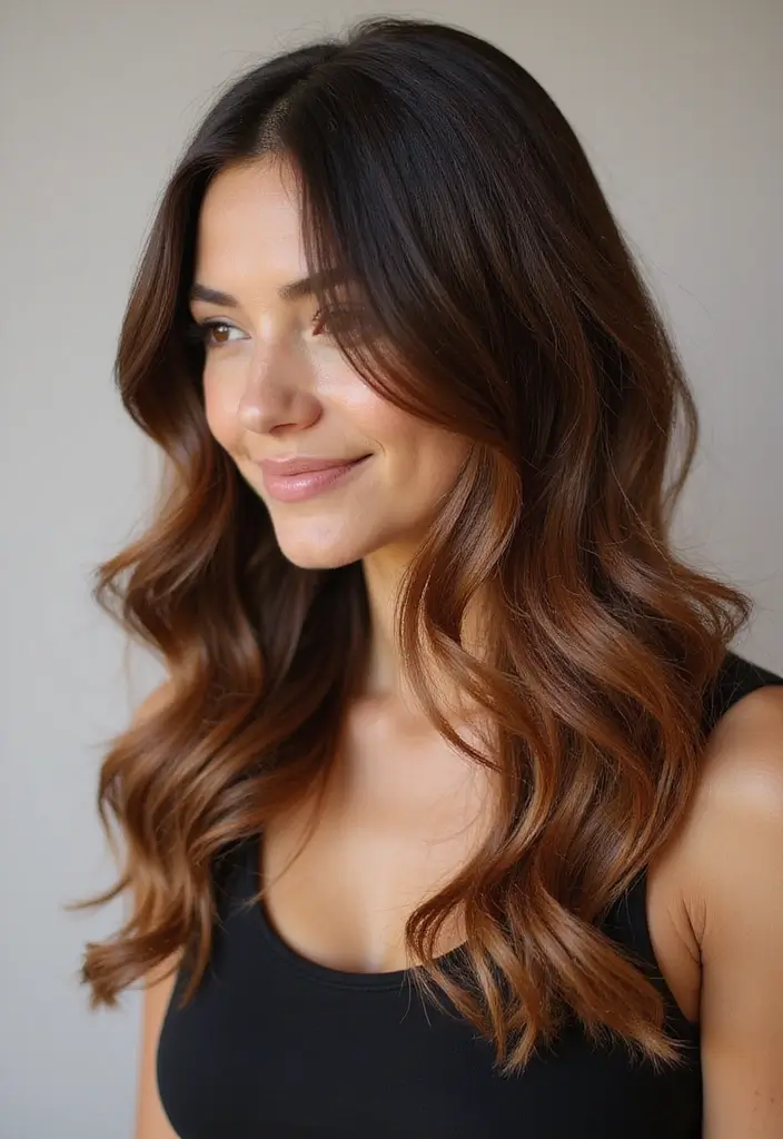 50 Hair Color Ideas for Brunettes That Always Work 29 50 Hair Color Ideas for Brunettes That Always Work - 29. Caramel Brown Balayage on Dark Brown