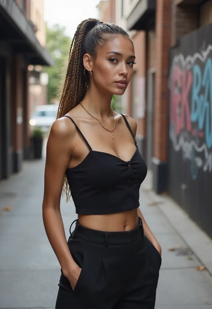 50 Hairstyles for Long Hair That Look Gorgeous Every Day 43 50 Hairstyles for Long Hair That Look Gorgeous Every Day - 42. Twisted Ponytail with Accent Braids