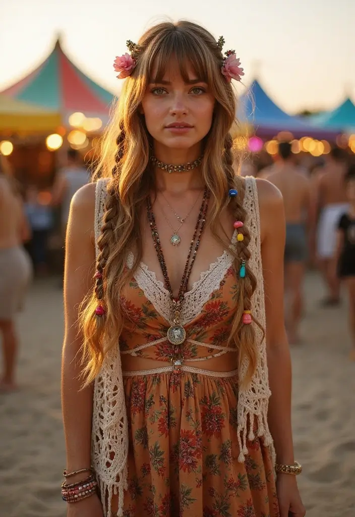 50 Hairstyles for Long Hair That Look Gorgeous Every Day 48 50 Hairstyles for Long Hair That Look Gorgeous Every Day - 47. Bohemian Fringe Braids