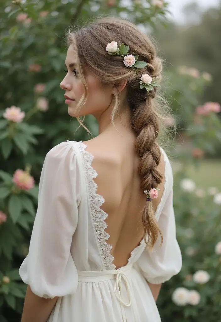 50 Hairstyles for Long Hair That Look Gorgeous Every Day 50 50 Hairstyles for Long Hair That Look Gorgeous Every Day - 49. Braided Updo with Floral Accents