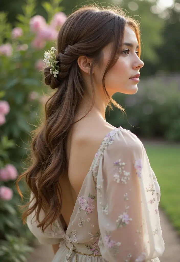 50 Hairstyles for Straight Hair That Always Look Polished - 14. Dutch Braid Updo