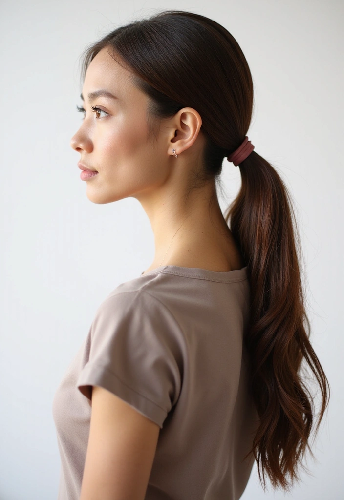 50 Hairstyles for Straight Hair That Always Look Polished - 4. Sleek Ponytail