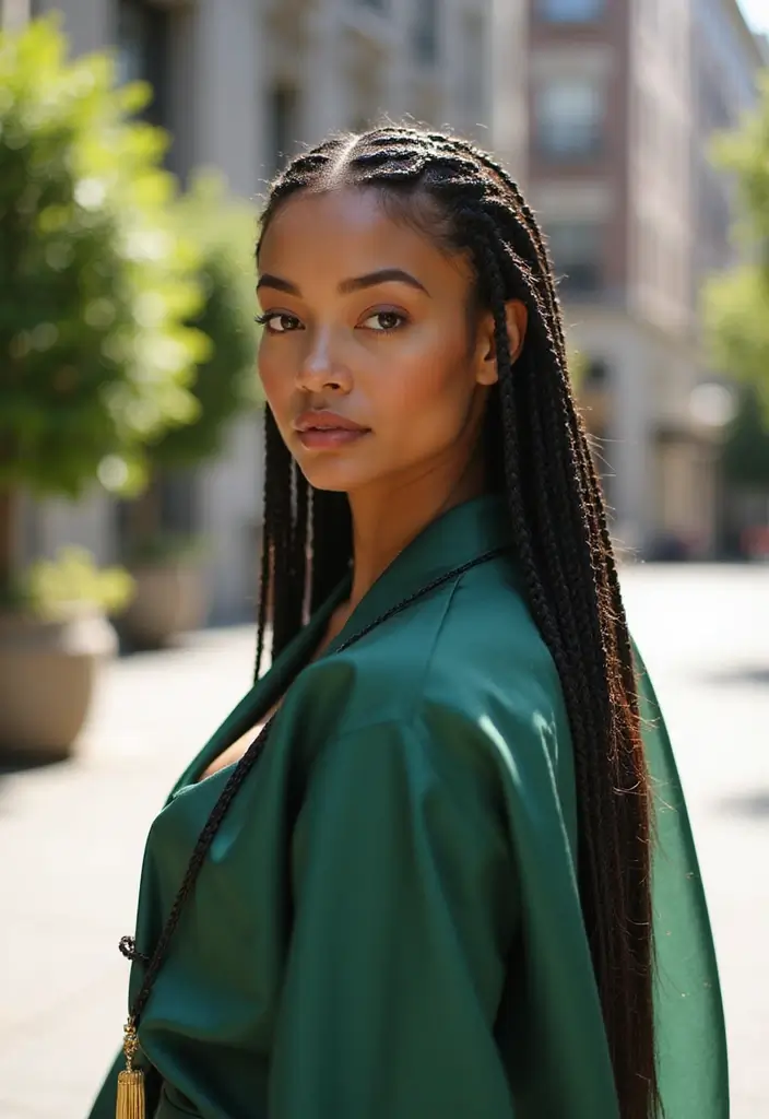 50 Hairstyles for Straight Hair That Always Look Polished - 48. Straight Hair with Intricate Pattern Braiding