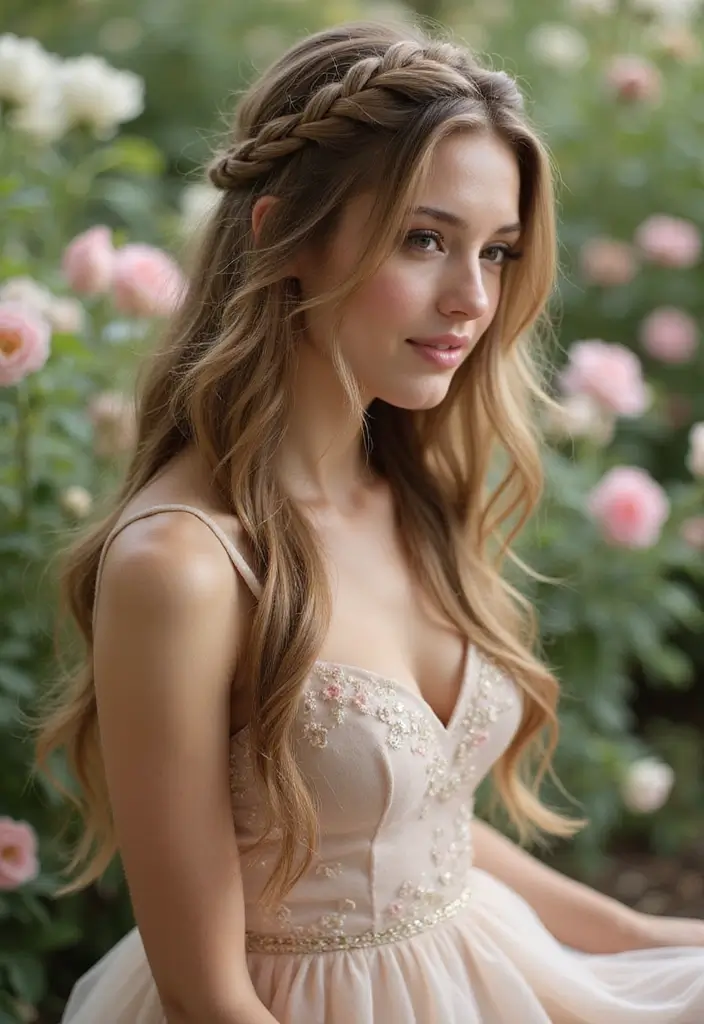 50 Hairstyles for Straight Hair That Always Look Polished - 6. Braided Crown