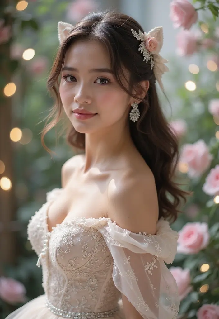 50 Half Up Half Down Bow Hairstyles That Look Cute - 13. Princess Bow