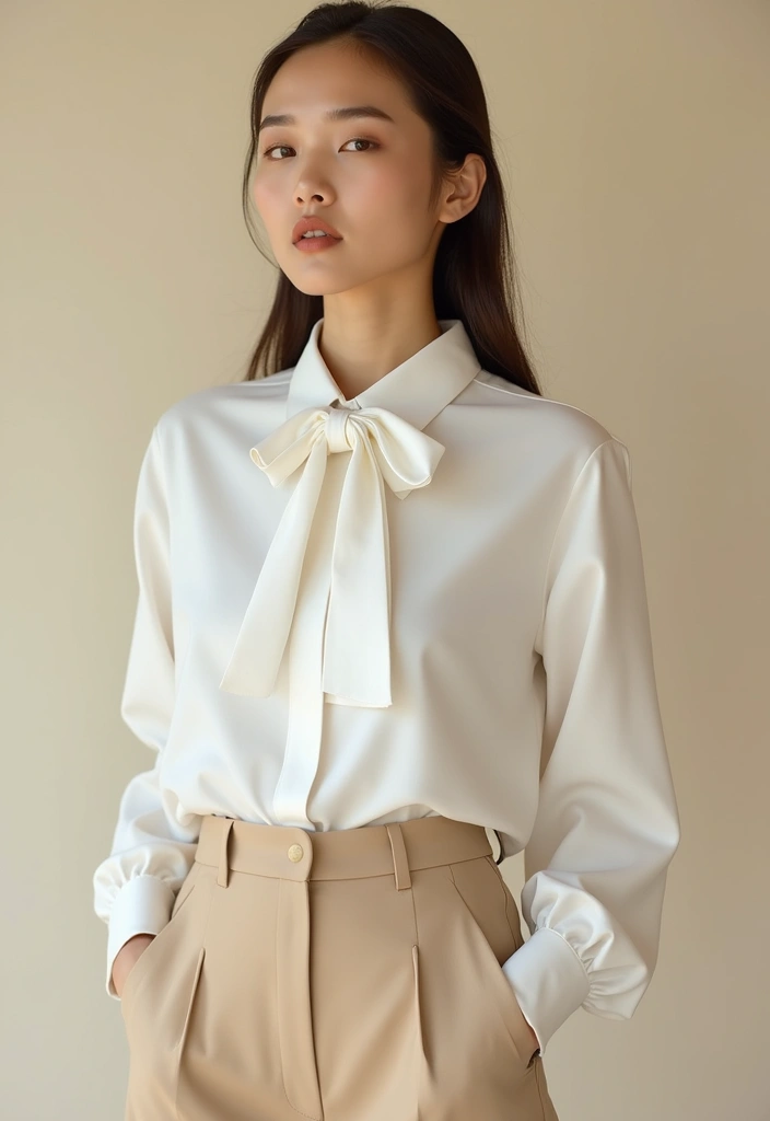 50 Half Up Half Down Bow Hairstyles That Look Cute - 26. Minimalist Bow
