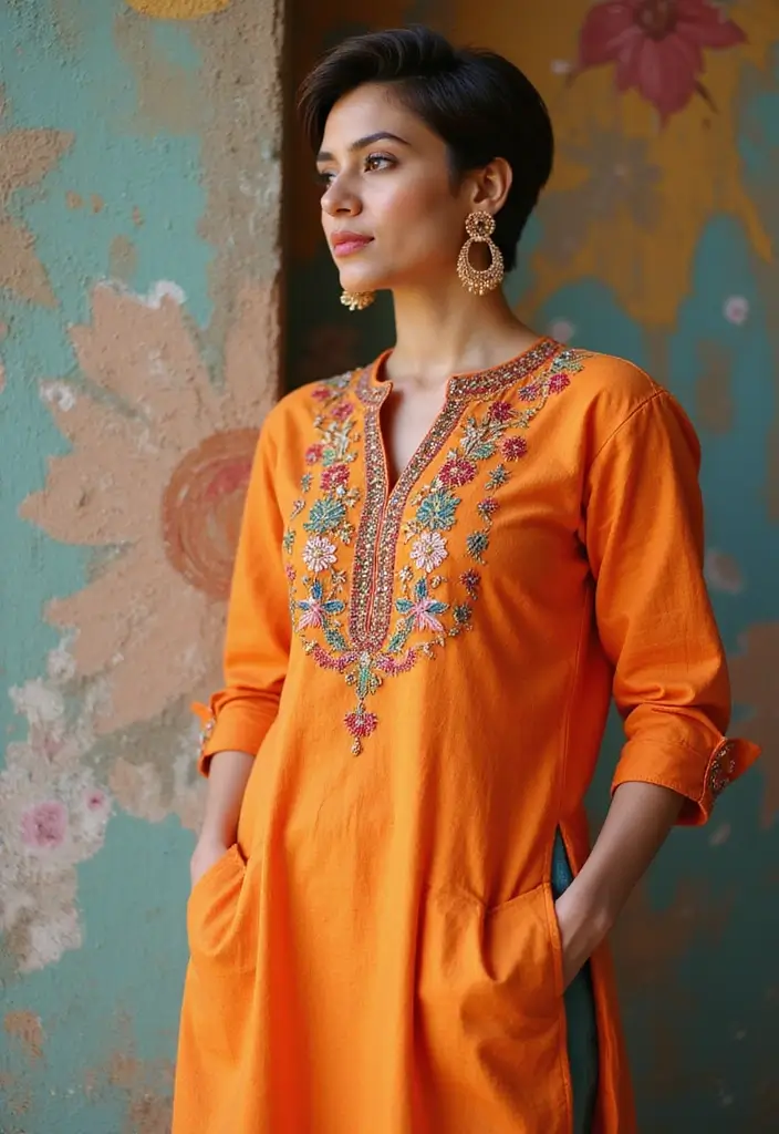50 Kurti Hairstyles for Short Hair That Complete the Look 10 50 Kurti Hairstyles for Short Hair That Complete the Look - 10. Chic Pixie Cut for Bold Statements