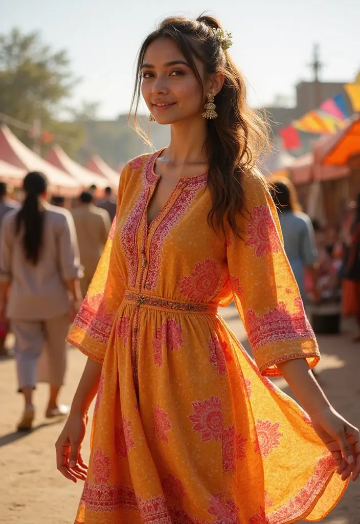 50 Kurti Hairstyles for Short Hair That Complete the Look 11 50 Kurti Hairstyles for Short Hair That Complete the Look - 11. Loose Ponytail with a Bohemian Twist