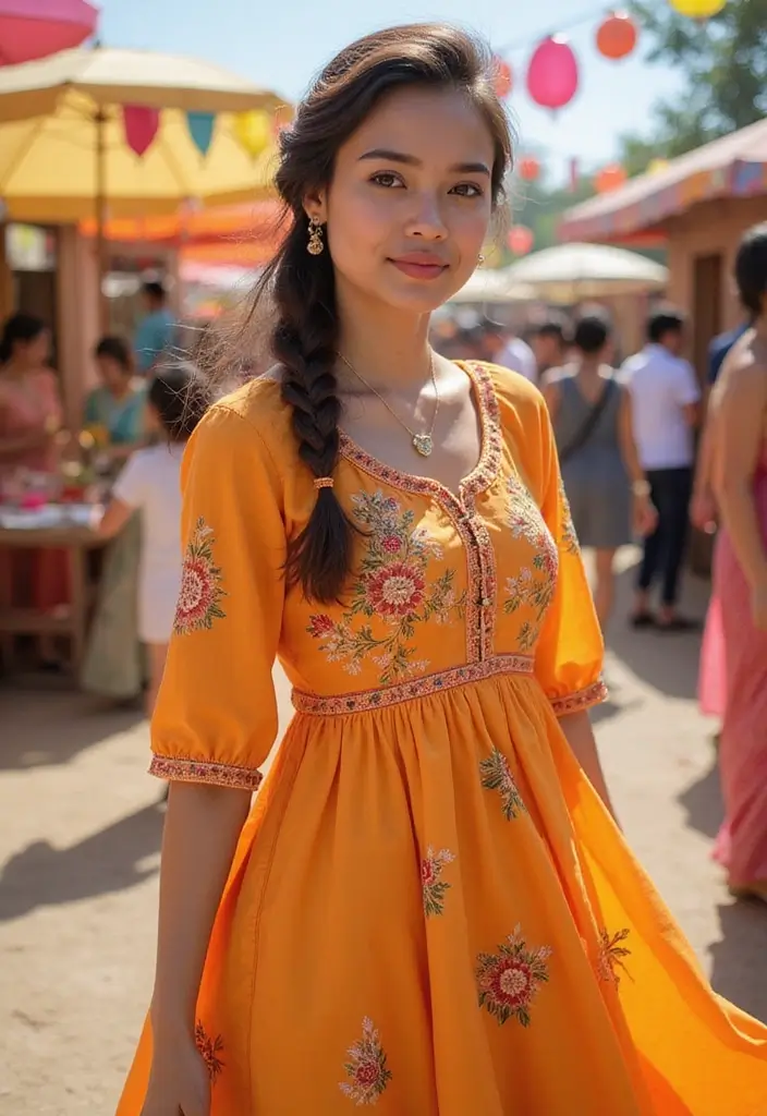 50 Kurti Hairstyles for Short Hair That Complete the Look 18 50 Kurti Hairstyles for Short Hair That Complete the Look - 18. Flirty Side Braid with Strands
