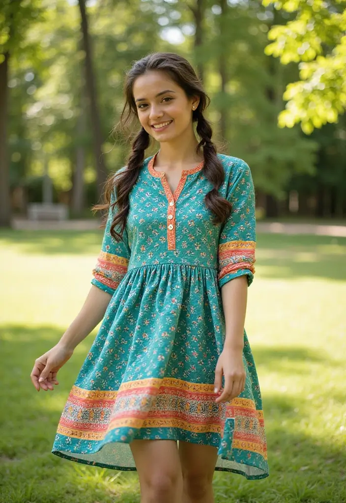 50 Kurti Hairstyles for Short Hair That Complete the Look 23 50 Kurti Hairstyles for Short Hair That Complete the Look - 22. Playful Pigtails for a Youthful Vibe