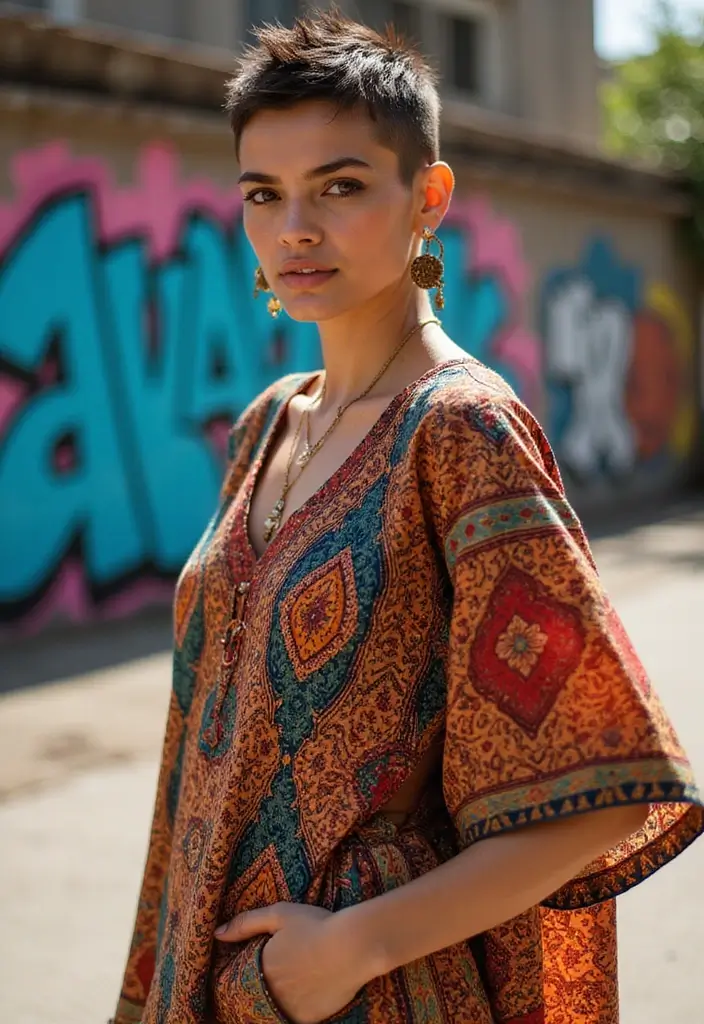 50 Kurti Hairstyles for Short Hair That Complete the Look 33 50 Kurti Hairstyles for Short Hair That Complete the Look - 32. Funky Undercut for Bold Statements