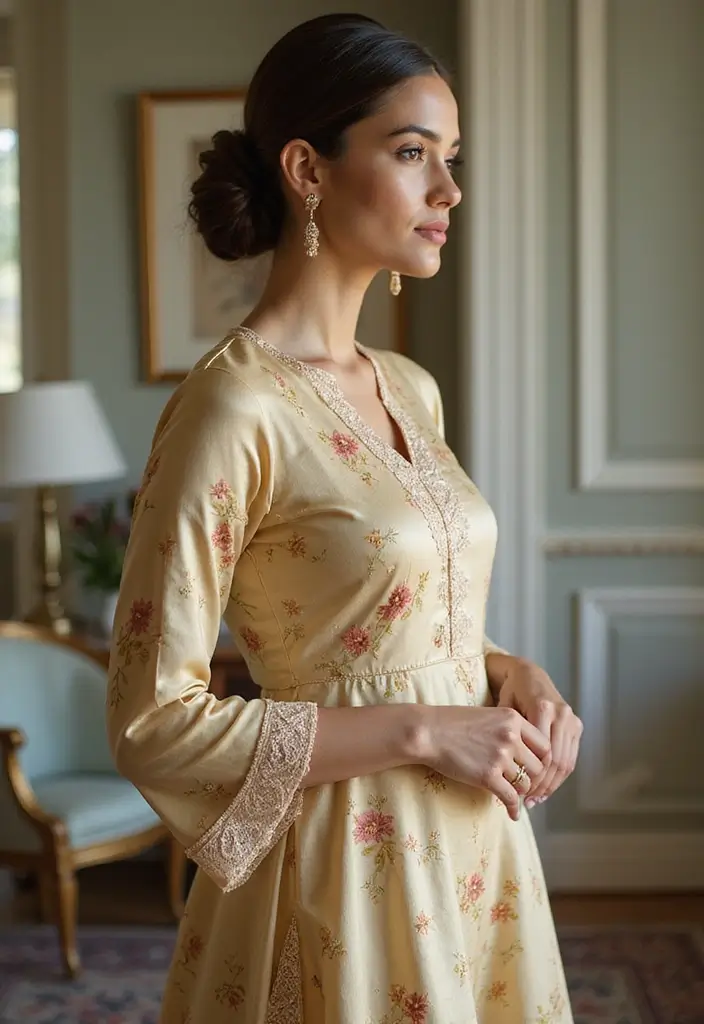 50 Kurti Hairstyles for Short Hair That Complete the Look 38 50 Kurti Hairstyles for Short Hair That Complete the Look - 37. Elegant High Bun for a Sophisticated Look