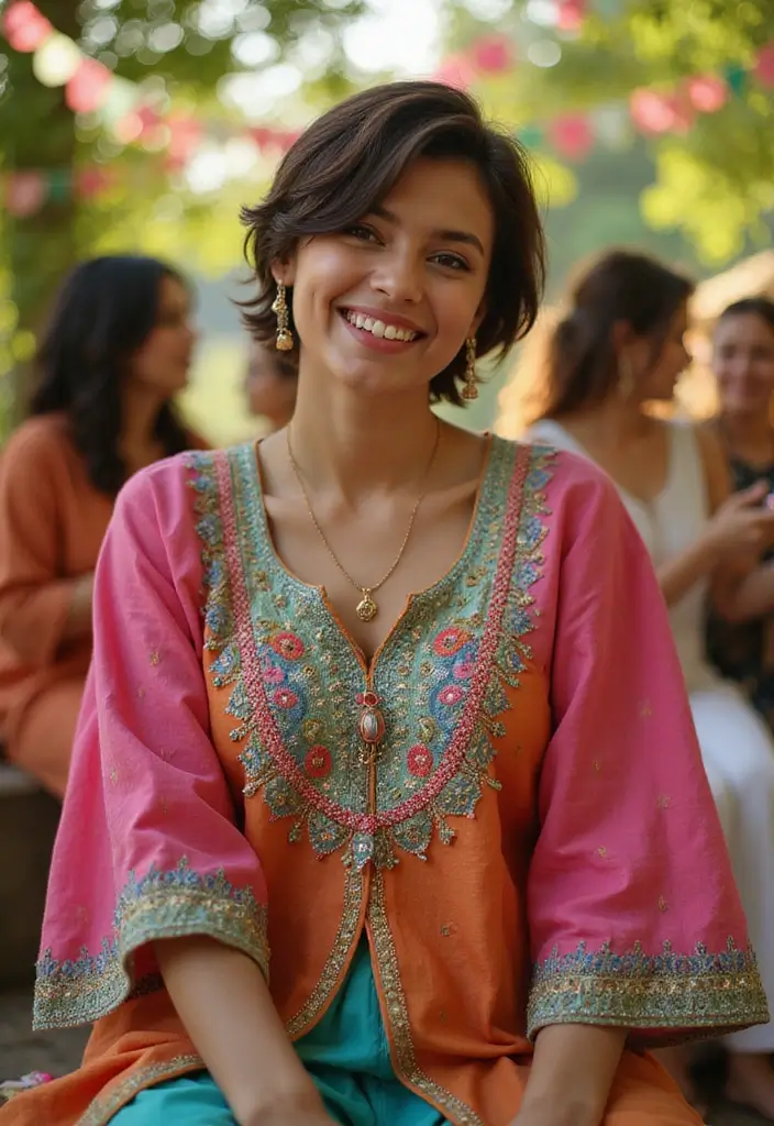 50 Kurti Hairstyles for Short Hair That Complete the Look 39 50 Kurti Hairstyles for Short Hair That Complete the Look - 38. Playful Layered Pixie for a Cute Vibe
