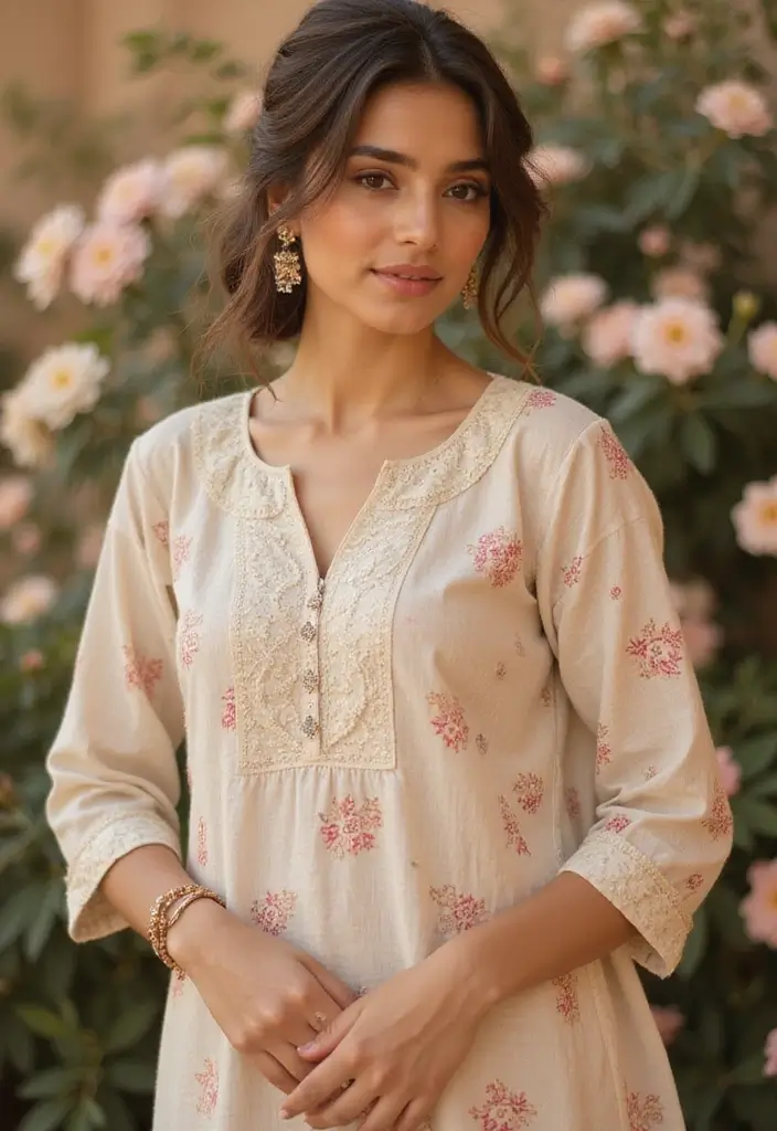 50 Kurti Hairstyles for Short Hair That Complete the Look 40 50 Kurti Hairstyles for Short Hair That Complete the Look - 39. Soft Updo with Loose Tendrils for a Romantic Look