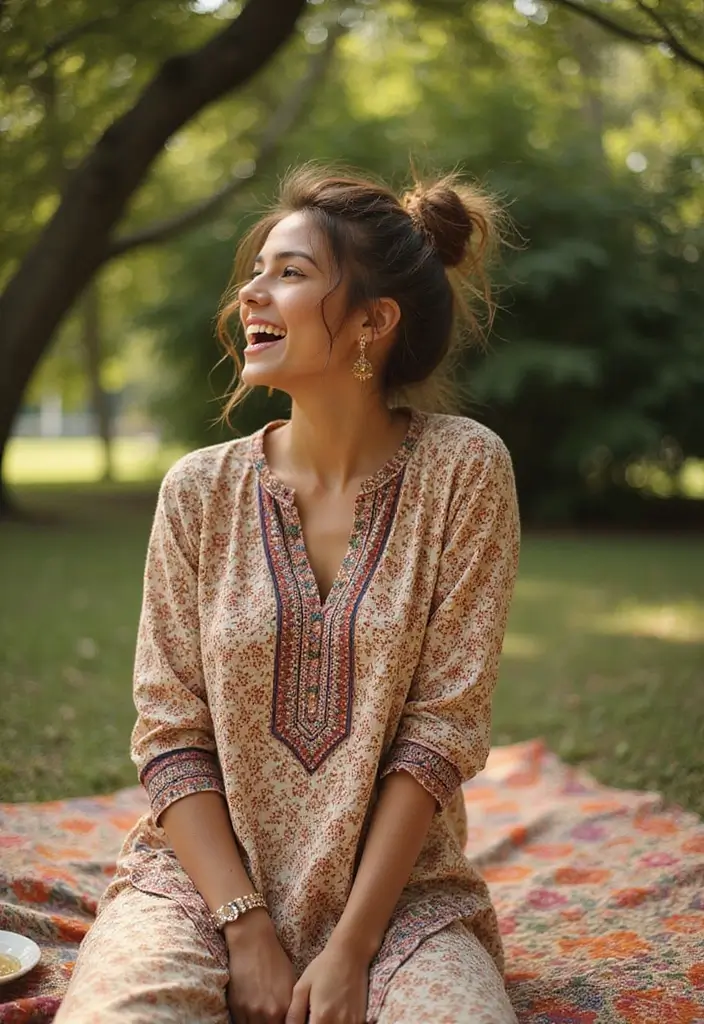 50 Kurti Hairstyles for Short Hair That Complete the Look 45 50 Kurti Hairstyles for Short Hair That Complete the Look - 44. Hipster Messy Bun for a Boho Vibe
