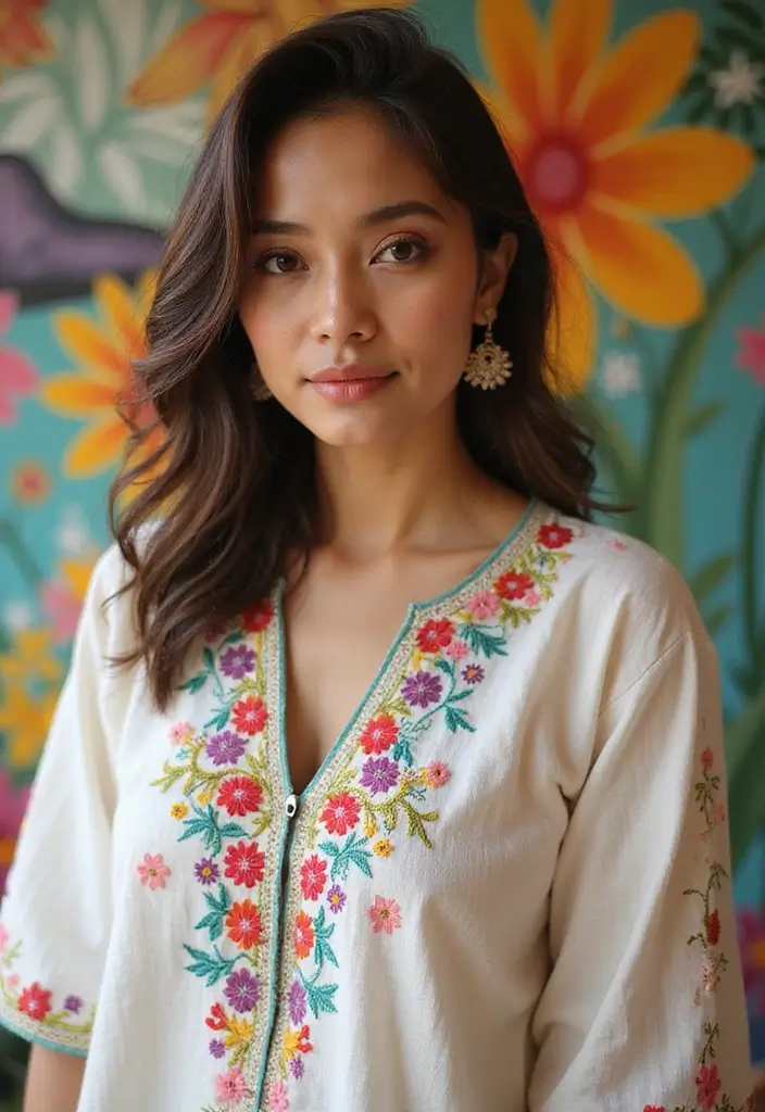 50 Kurti Hairstyles for Short Hair That Complete the Look 47 50 Kurti Hairstyles for Short Hair That Complete the Look - 46. Creative Side-Parted Waves for a Trendy Look