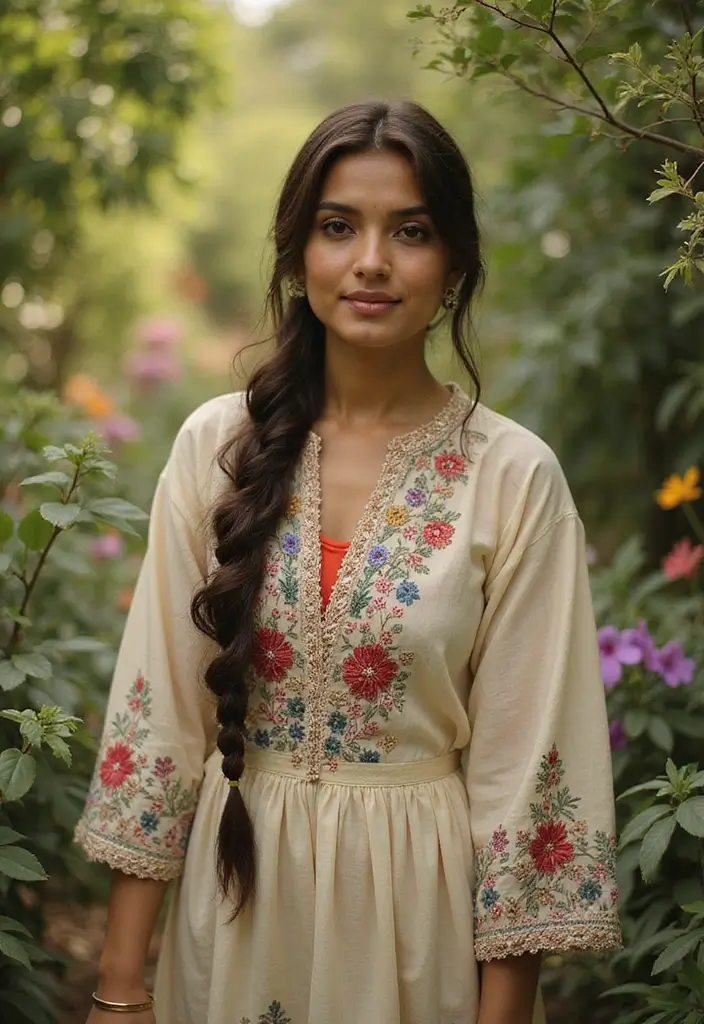 50 Kurti Hairstyles for Short Hair That Complete the Look 49 50 Kurti Hairstyles for Short Hair That Complete the Look - 48. Dreamy Waterfall Braid for a Magical Look