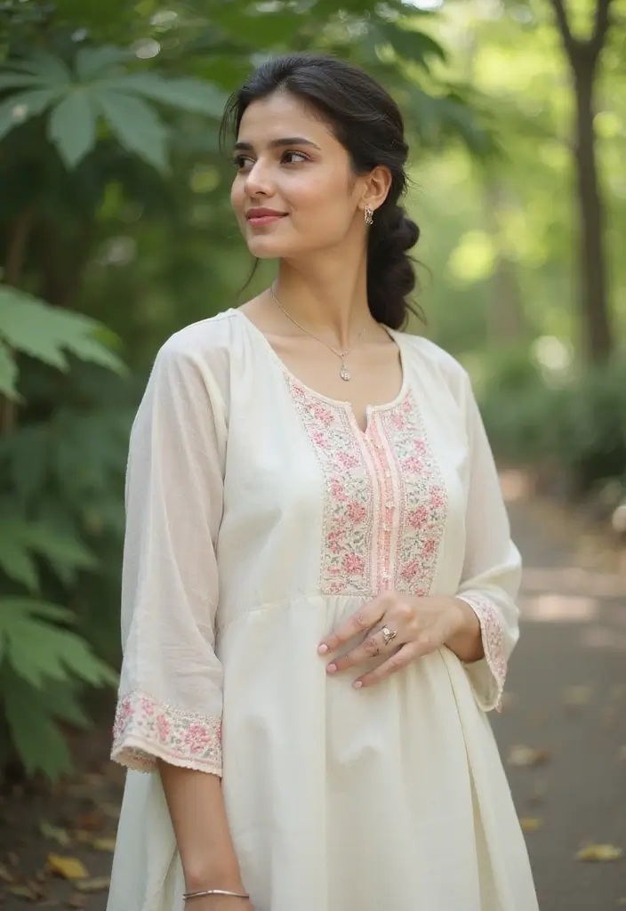 50 Kurti Hairstyles for Short Hair That Complete the Look 50 50 Kurti Hairstyles for Short Hair That Complete the Look - 49. Charming Twist and Pin for a Delicate Style