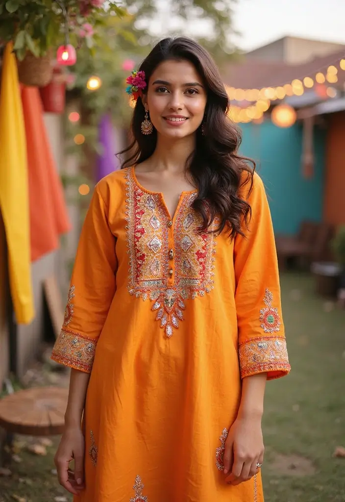 50 Kurti Hairstyles for Short Hair That Complete the Look 6 50 Kurti Hairstyles for Short Hair That Complete the Look - 6. Half Up, Half Down with a Twist