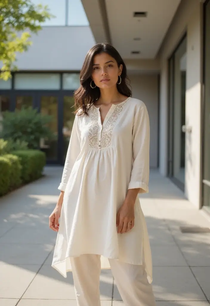 50 Kurti Hairstyles for Short Hair That Complete the Look 8 50 Kurti Hairstyles for Short Hair That Complete the Look - 8. Slicked Back for an Edgy Appeal